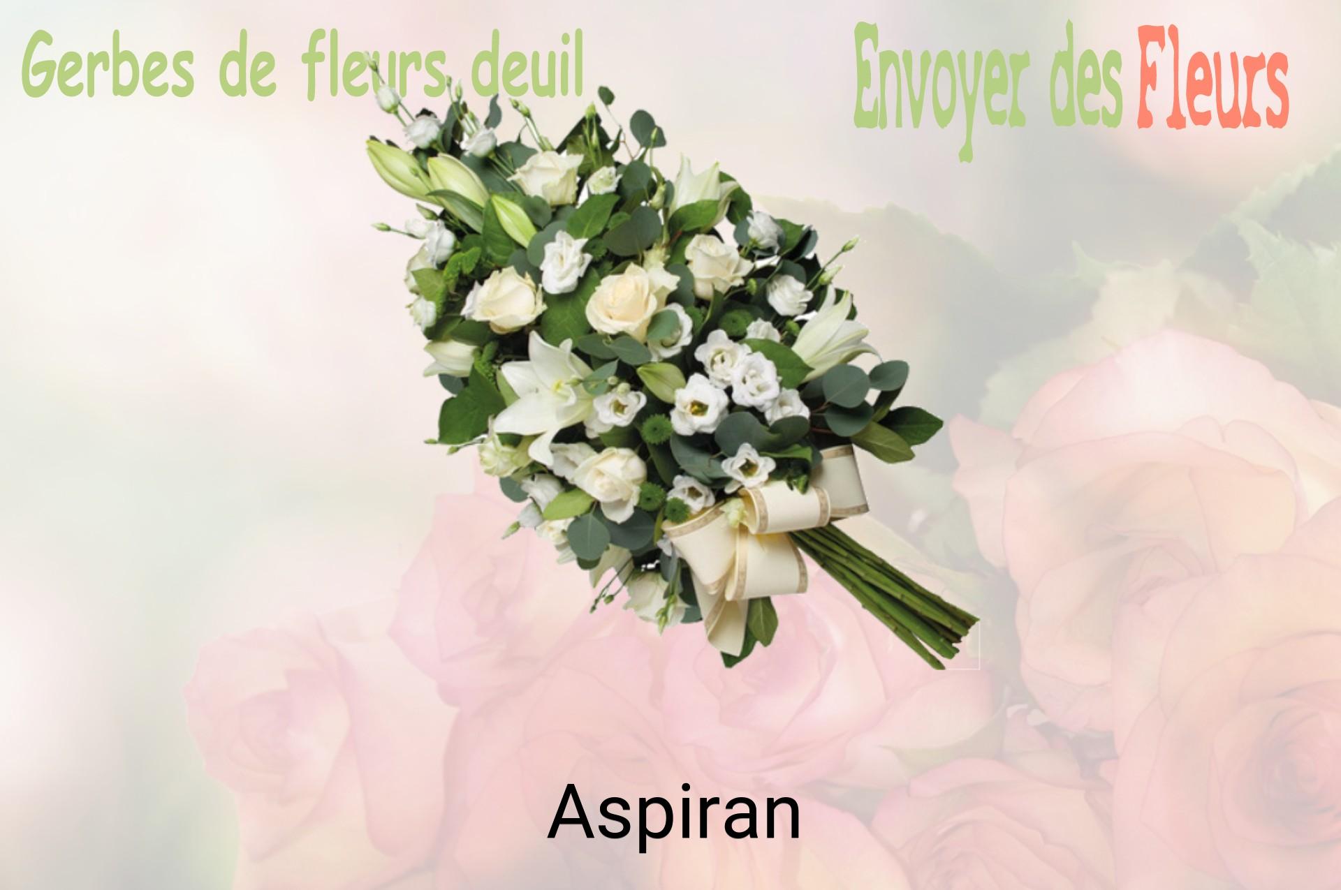 Gerbe de fleurs de deuil livrée à Aspiran
